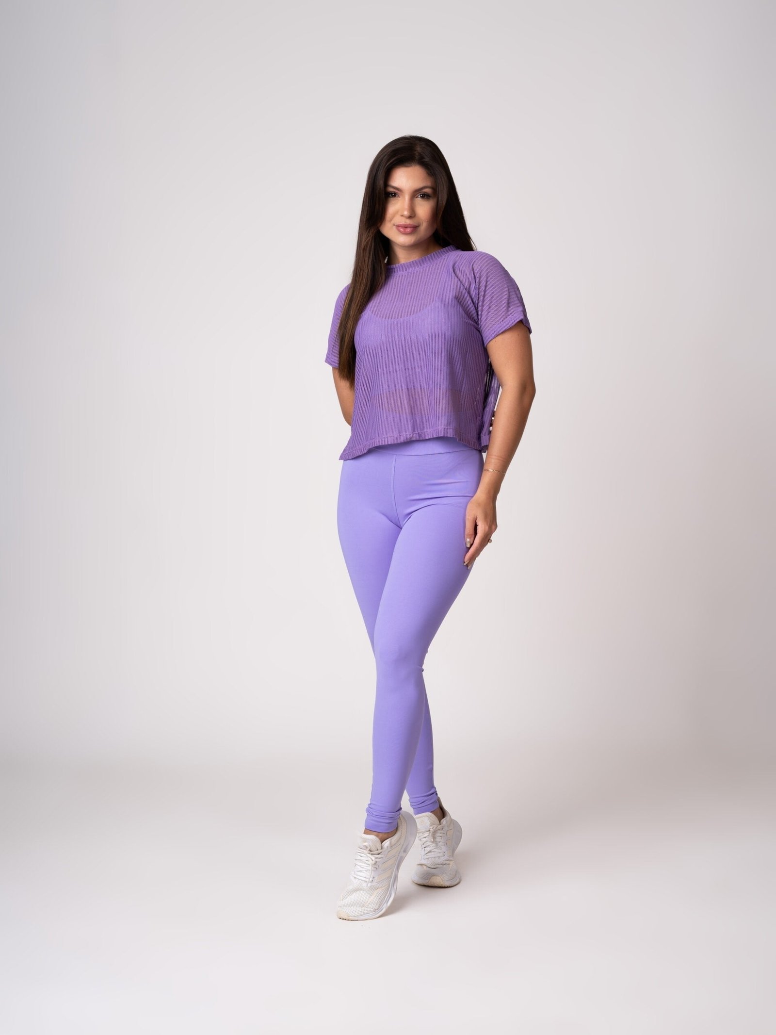 Blusa Cropped Telinha Comfy Lilás - Imagem 2