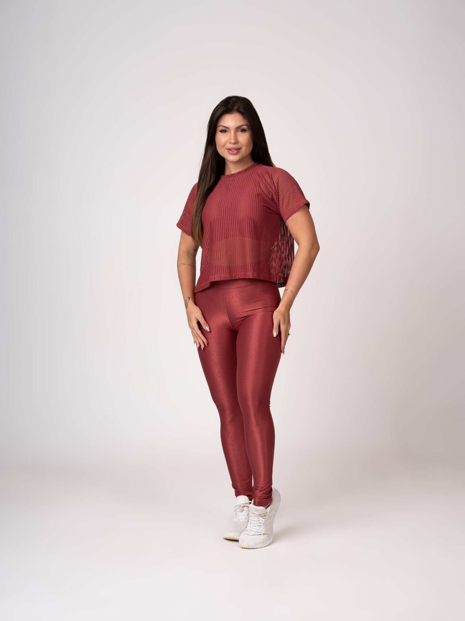 Blusa Cropped Telinha Comfy Telha - Imagem 4